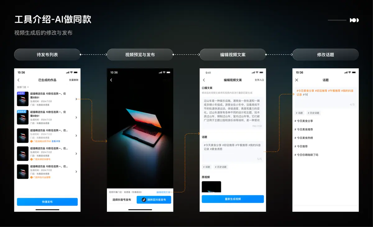 《【产品手册】智能创作工具📸（视频+图文）》 方式2：【辅助创作】AI做同款 为商家生成更高质量视频 配图 7