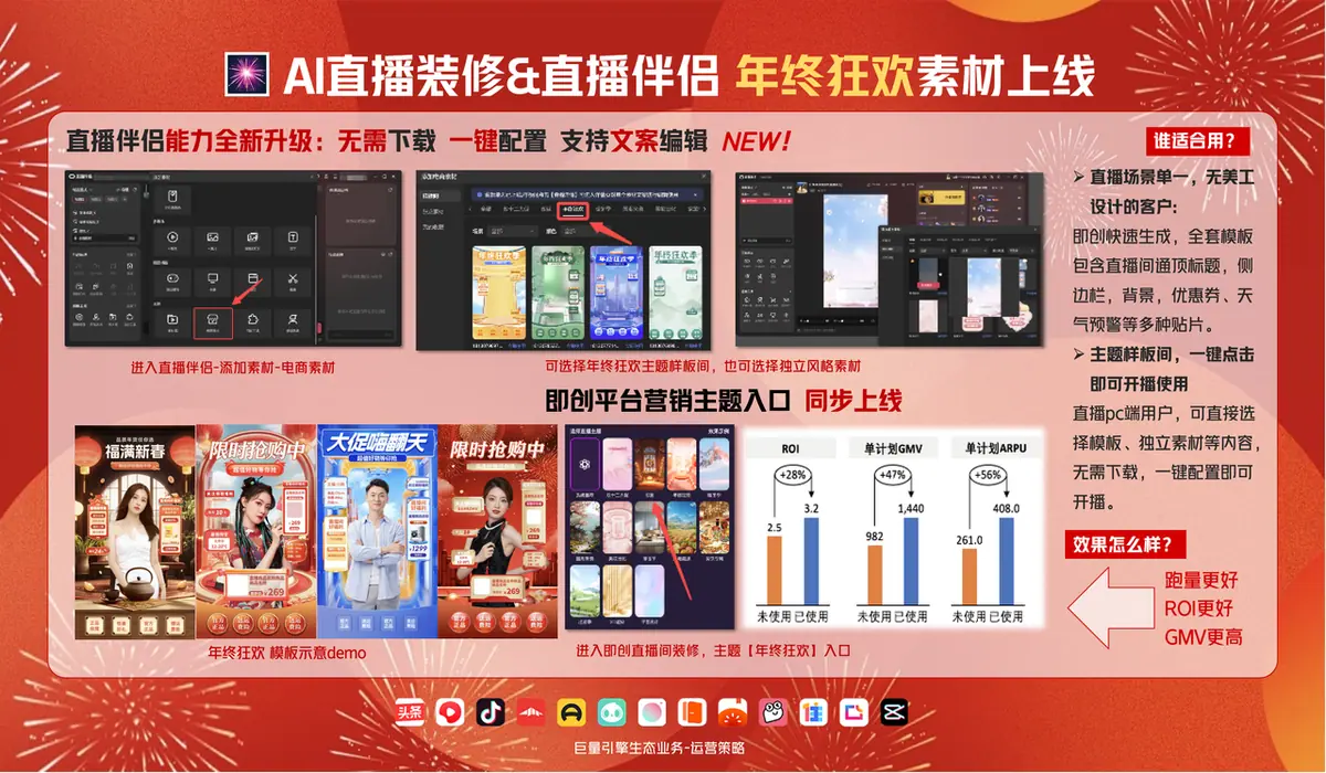 《抖音直播伴侣-大促装修素材配置指南》 年终狂欢（已结束） 配图 1